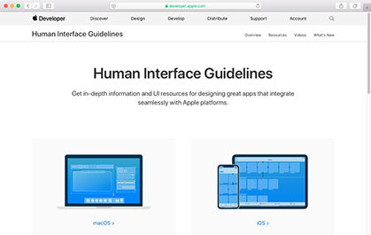 Human Interface Guidelines